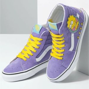 NWT! The Simpsons X Vans SK8 HI Lisa 4 Prez - sz 2.5 Kids